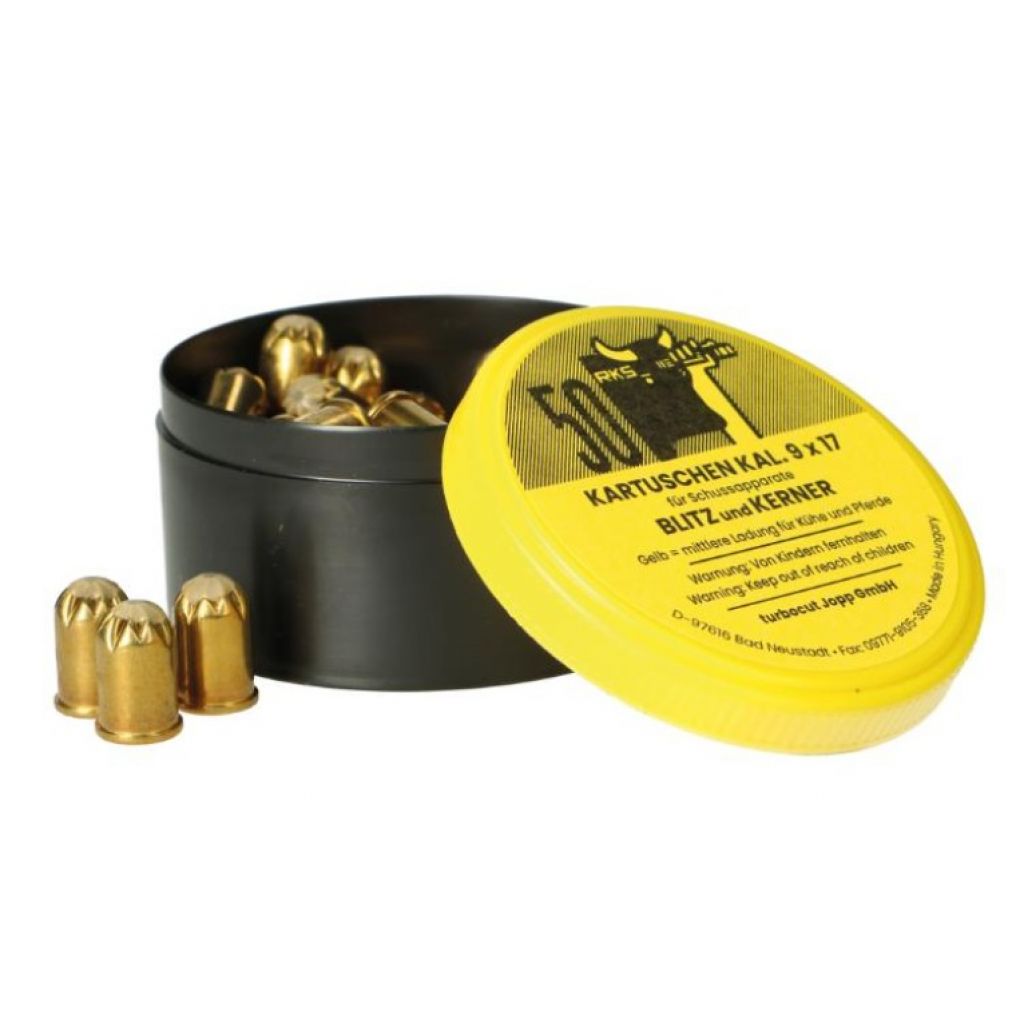 Cartouches de poudre pour animaux de taille moyenne - jaune